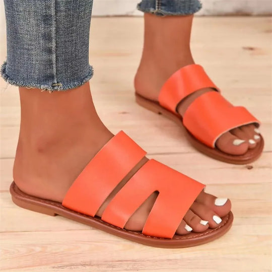 Heidi-Mode | Damen stilvolle Sandalen flach