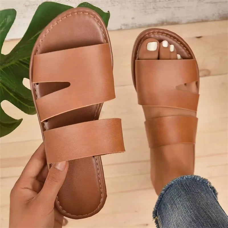 Heidi-Mode | Damen stilvolle Sandalen flach