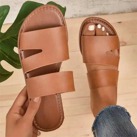 Heidi-Mode | Damen stilvolle Sandalen flach