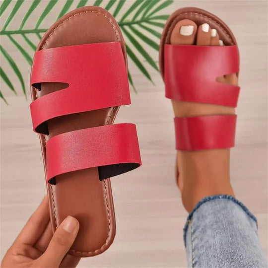 Heidi-Mode | Damen stilvolle Sandalen flach