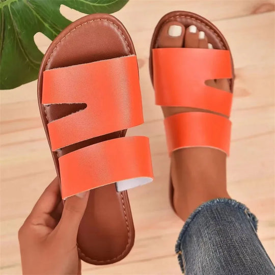 Heidi-Mode | Damen stilvolle Sandalen flach