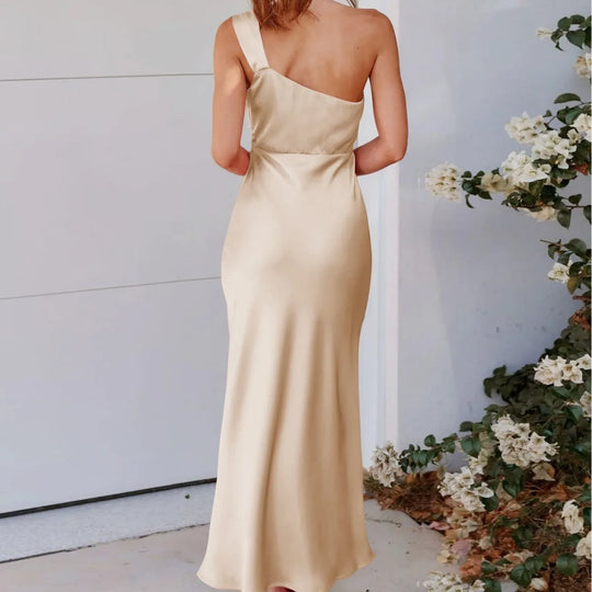 Elegante bodycon jurk met één schouder