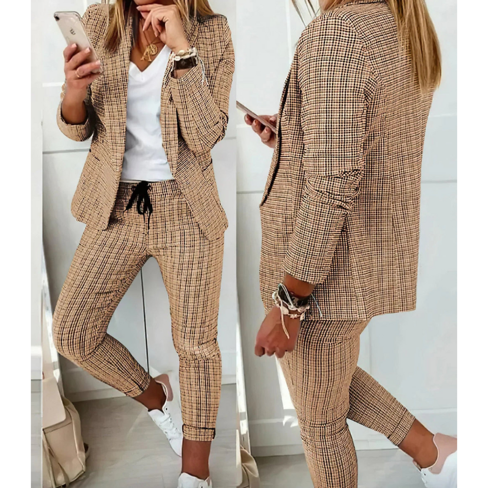 Damenanzug mit langem Blazer und Hose