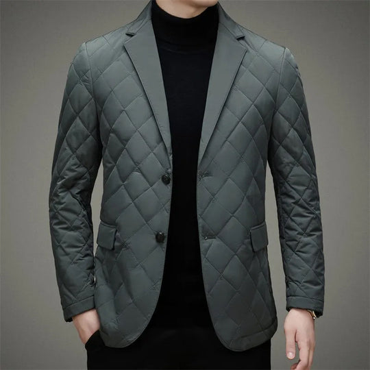 Heidi-Mode | Herren Steppjacke - Blazer-Stil mit Reverskragen