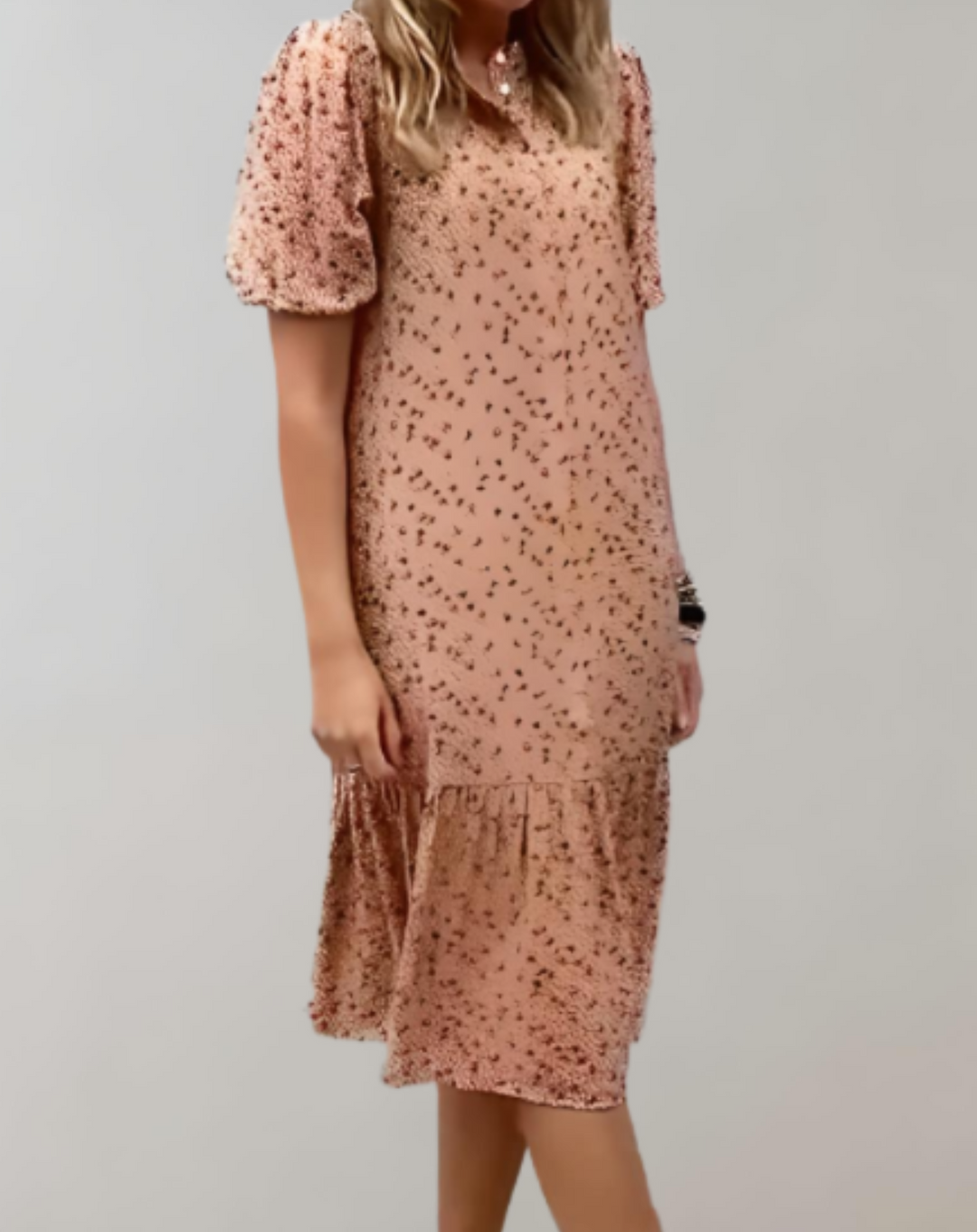 Kleid mit Blumenmuster und Puffärmeln für Damen | Engelien
