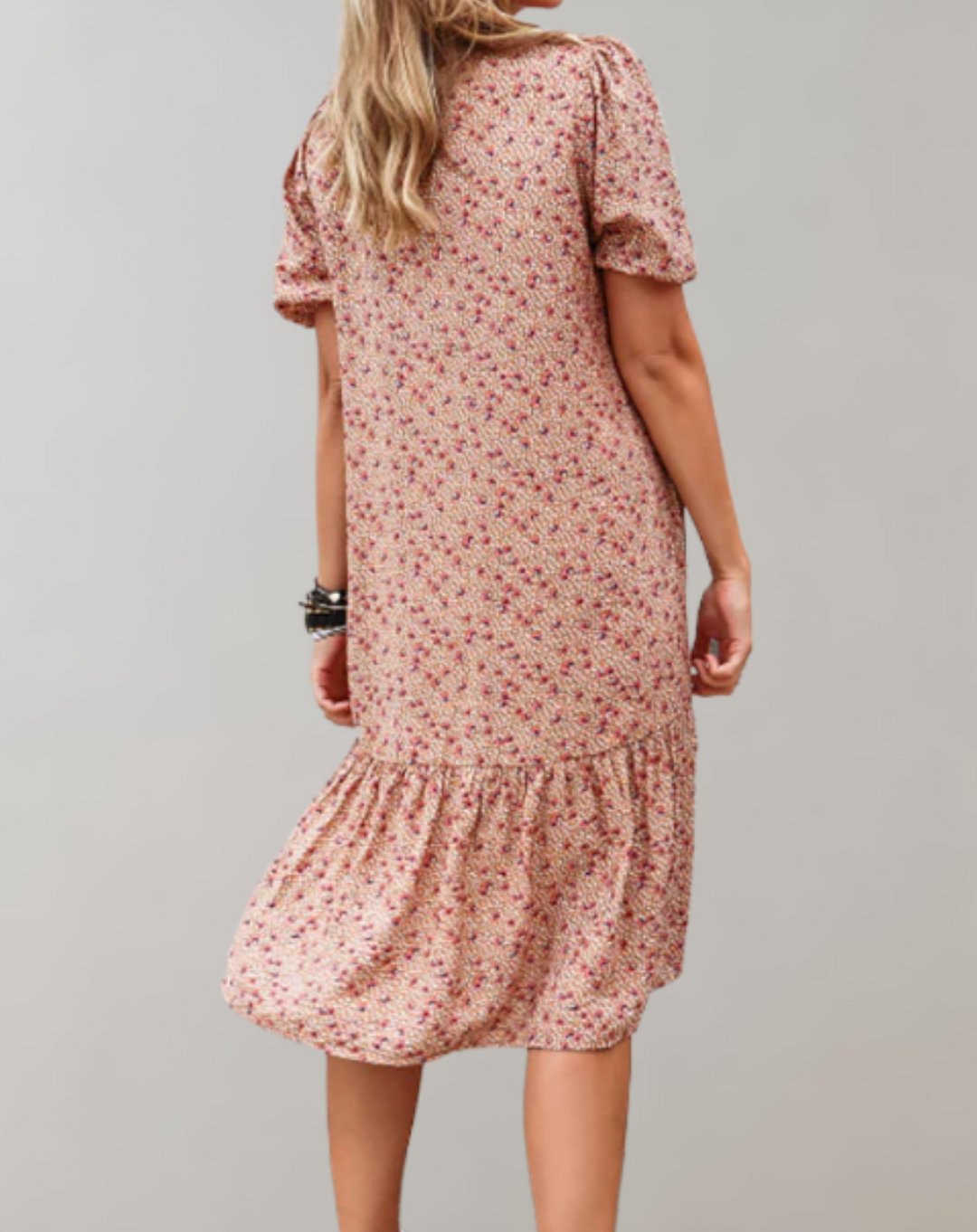 Kleid mit Blumenmuster und Puffärmeln für Damen | Engelien