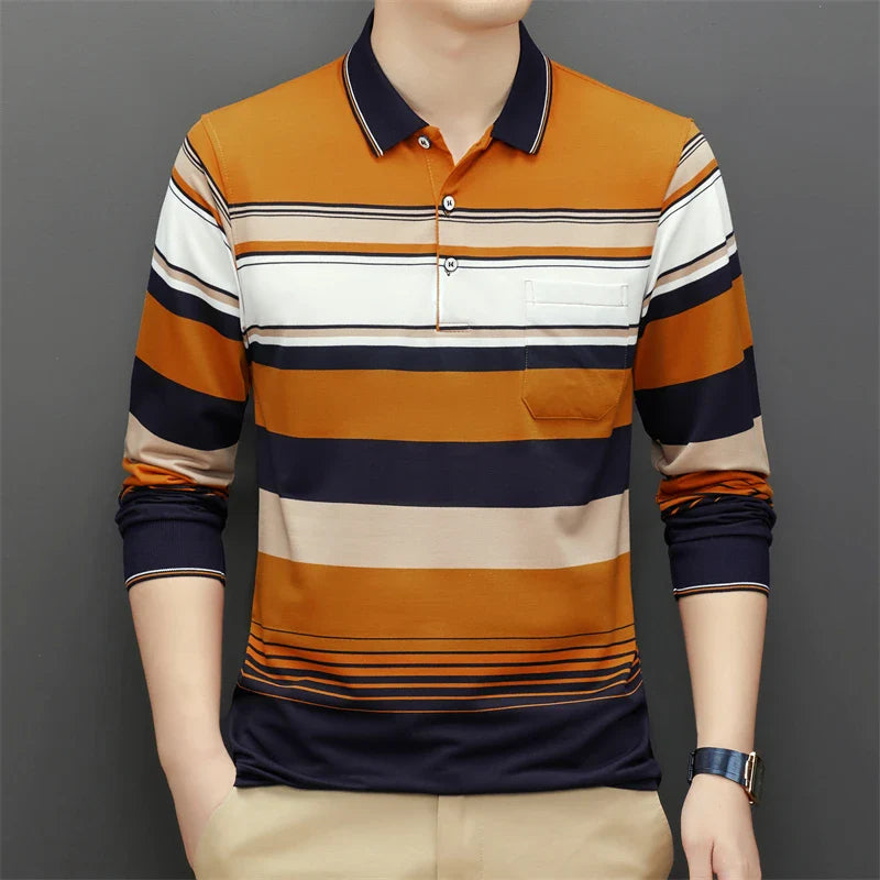 Heidi-Mode | Gestreiftes Polo Shirt mit Langen Ärmeln