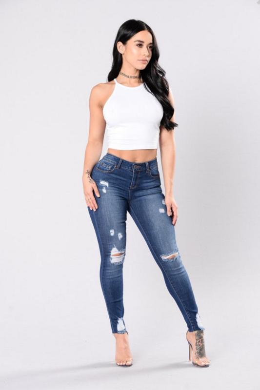 Heidi-Mode | Zerrissener Rip Style Skinny Jeans