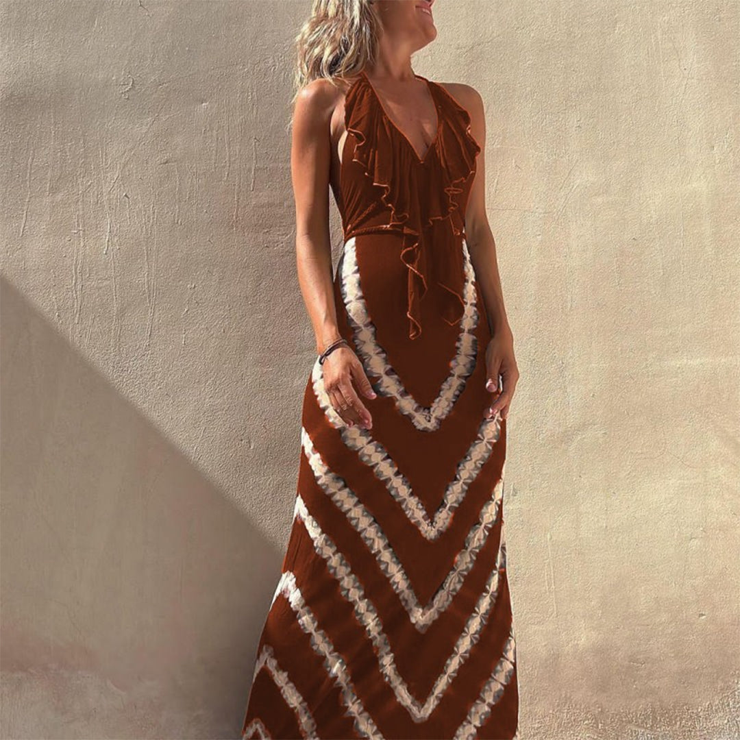 Heidi-Mode | Stilvolles Maxikleid Mit Halsband