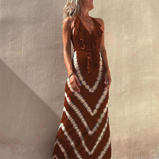 Heidi-Mode | Stilvolles Maxikleid Mit Halsband
