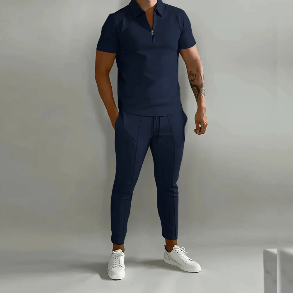 Heidi-Mode - Elegantes Herren-Set bestehend aus Polo und eleganter Hose