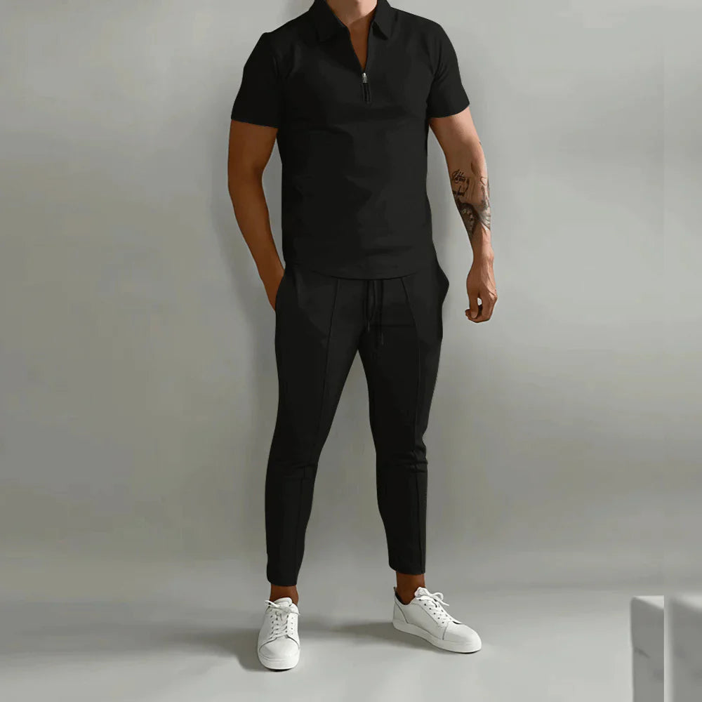 Heidi-Mode - Elegantes Herren-Set bestehend aus Polo und eleganter Hose