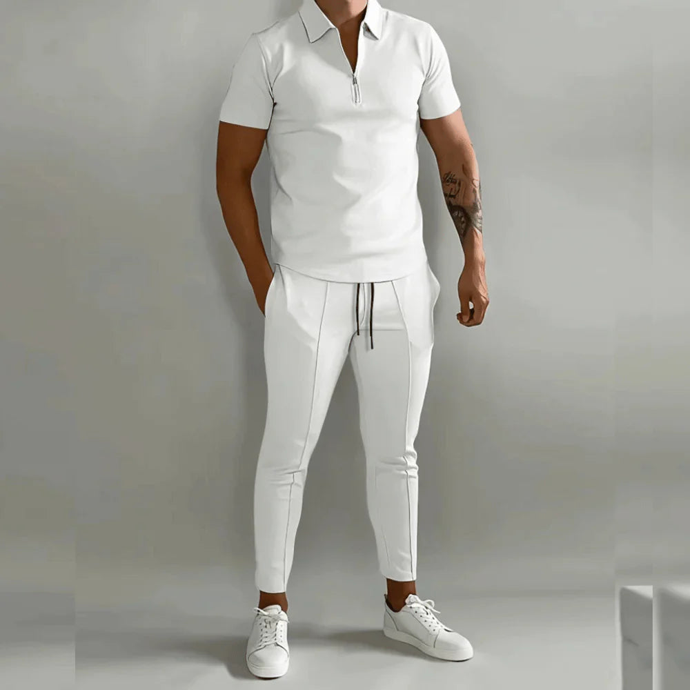 Heidi-Mode - Elegantes Herren-Set bestehend aus Polo und eleganter Hose