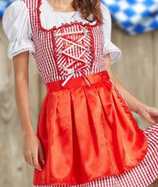 Heidi-Mode - Traditionelles Kostüm mit Bluse und Schürze