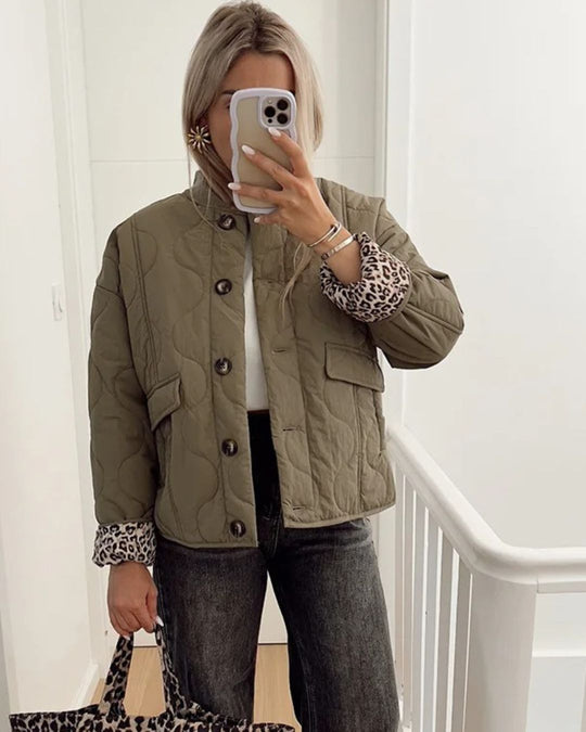 Heidi-Mode | Trendy Jacke mit Leopardenfutter