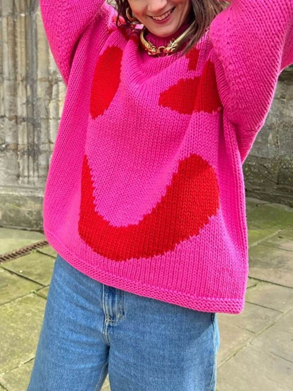 Heidi-Mode | Happy Sunday Wohlfühl Strickpullover für Frauen