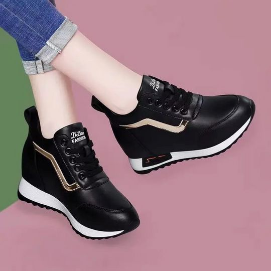 Heidi-Mode | Dicke Atmungsaktive Schuhe mit Keilabsatz