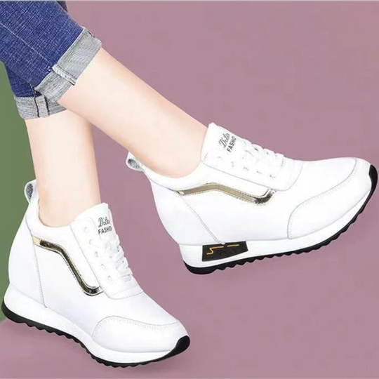 Heidi-Mode | Dicke Atmungsaktive Schuhe mit Keilabsatz