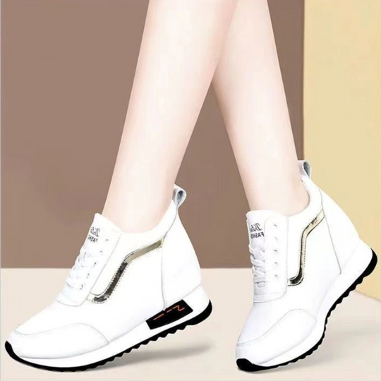 Heidi-Mode | Dicke Atmungsaktive Schuhe mit Keilabsatz