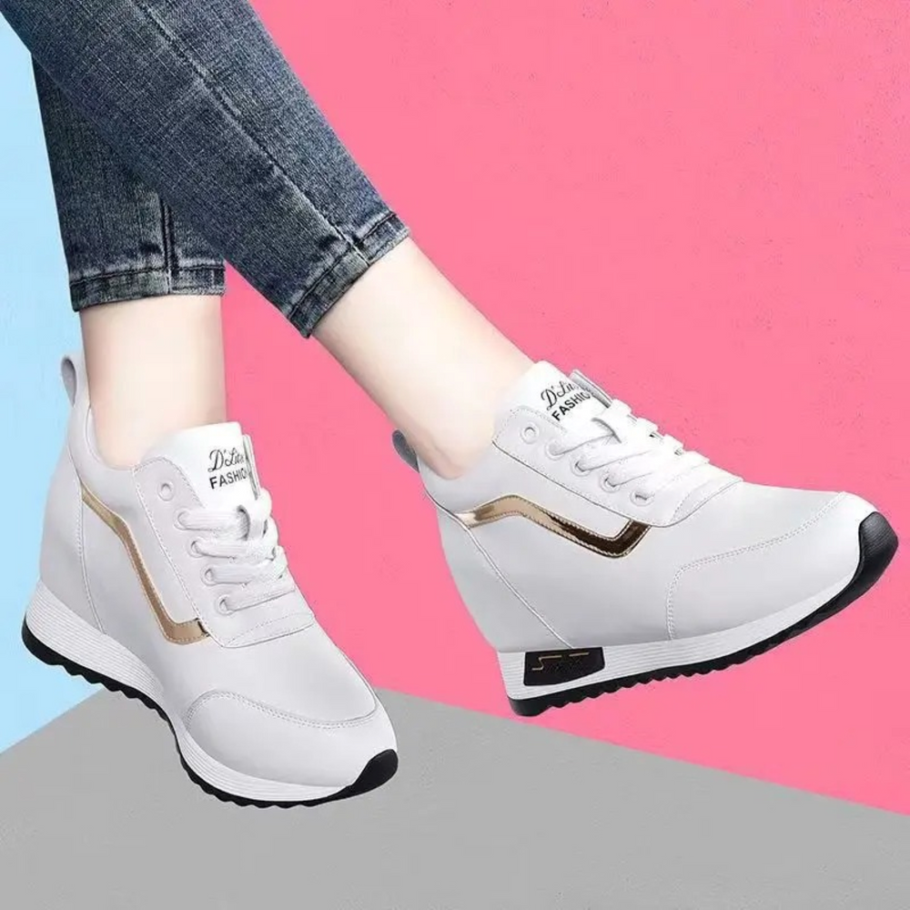 Heidi-Mode | Dicke Atmungsaktive Schuhe mit Keilabsatz