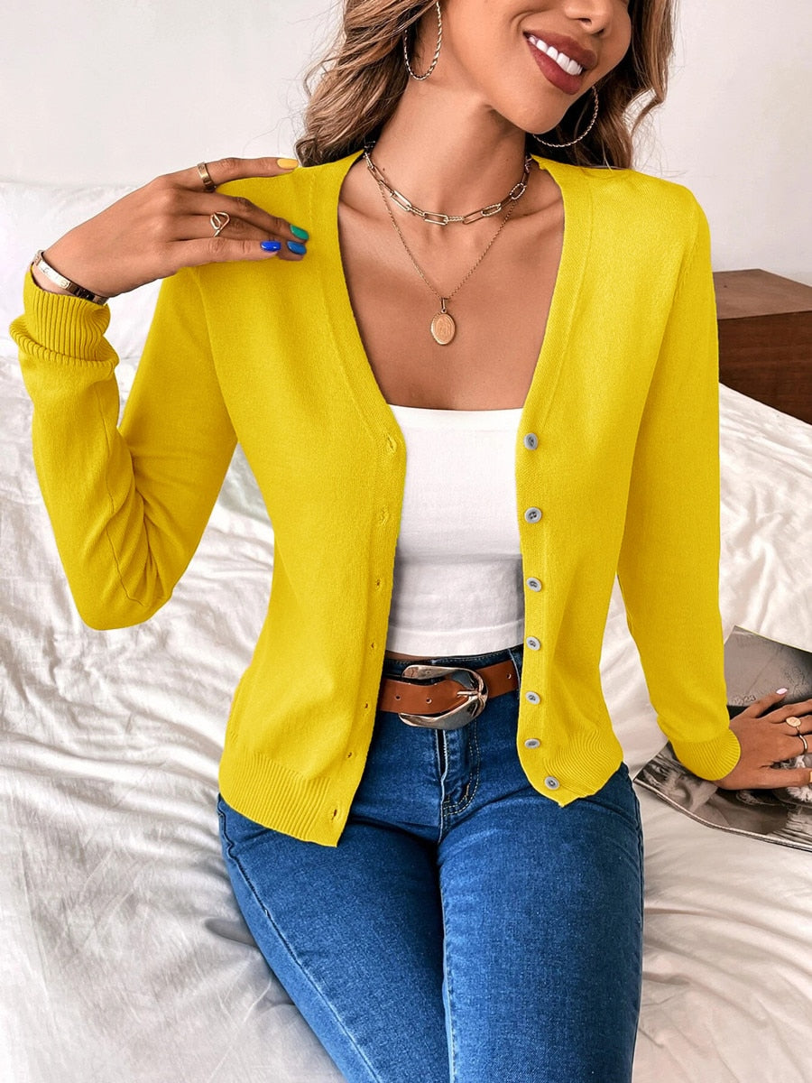 Heidi-Mode | Damen Freizeitweste mit Knöpfen und langen Ärmeln