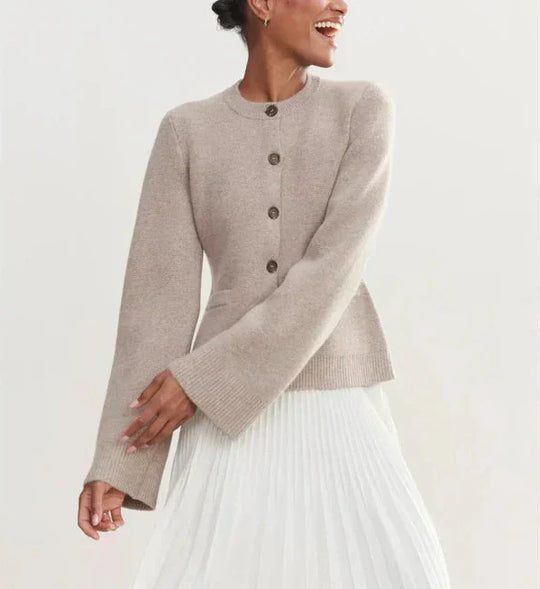 Heidi-Mode | Strickjacke - Damen Herbst Chic Knopf-Cardigan