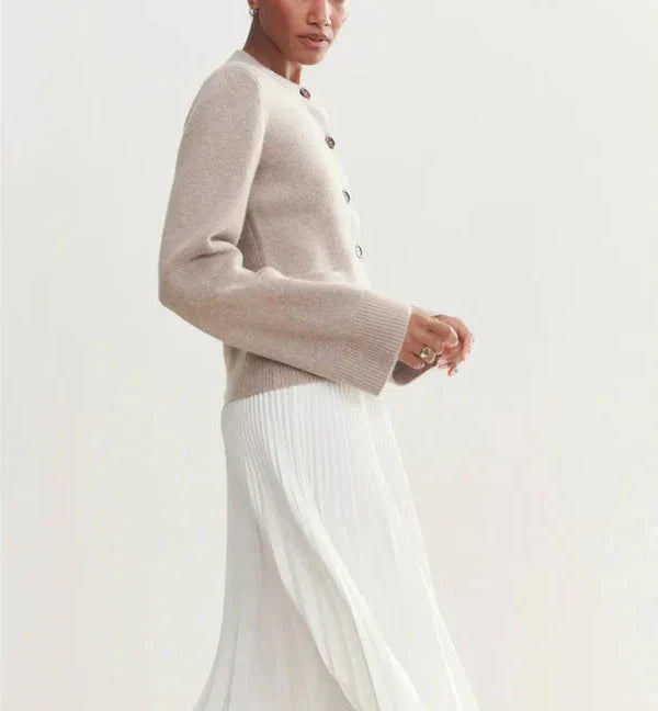 Heidi-Mode | Strickjacke - Damen Herbst Chic Knopf-Cardigan