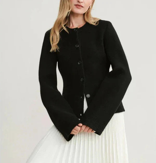 Heidi-Mode | Strickjacke - Damen Herbst Chic Knopf-Cardigan