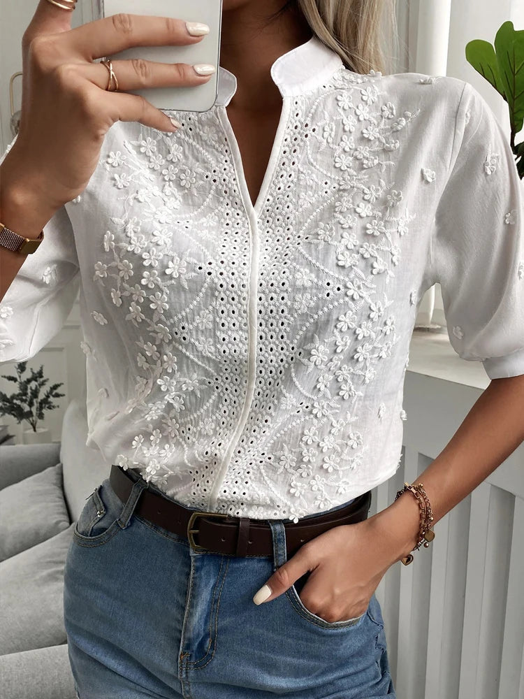 Heidi-Mode - Elegantes Top Mit V-Ausschnitt