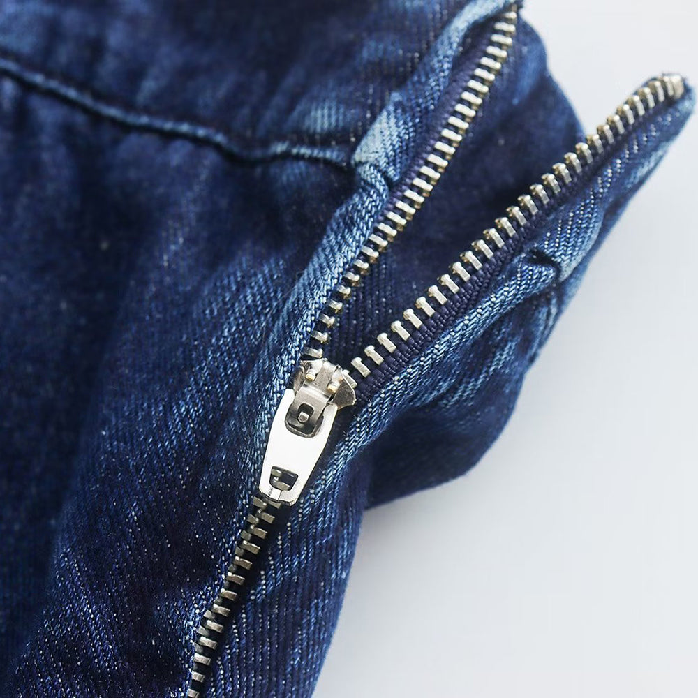 Heidi-Mode | Strapless Coole Damenkleid mit Jeans Look