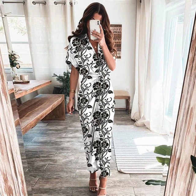 Polo Neck Fashion Bedrucktes Kleid