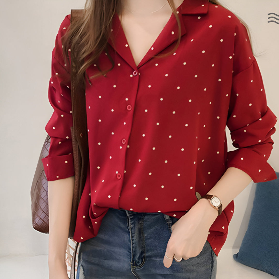 Heidi-Mode | Verspielte Bluse mit Punkten