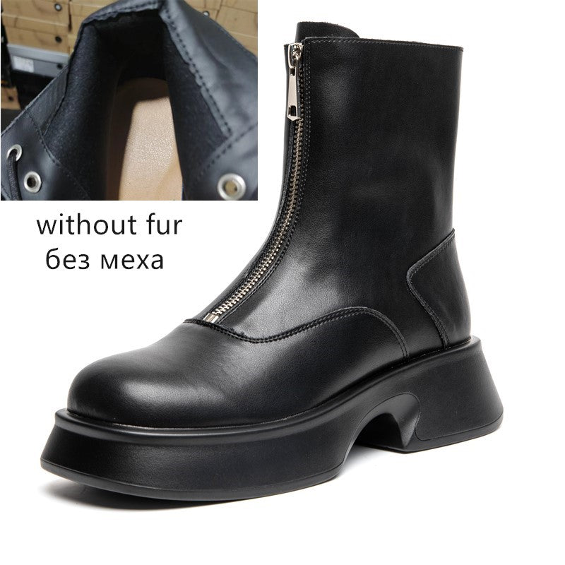 Heidi-Mode |  Damen Leder Mode Winterstiefel