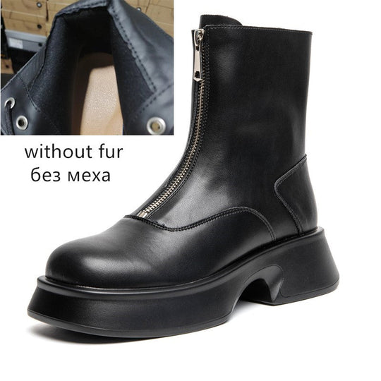 Heidi-Mode |  Damen Leder Mode Winterstiefel
