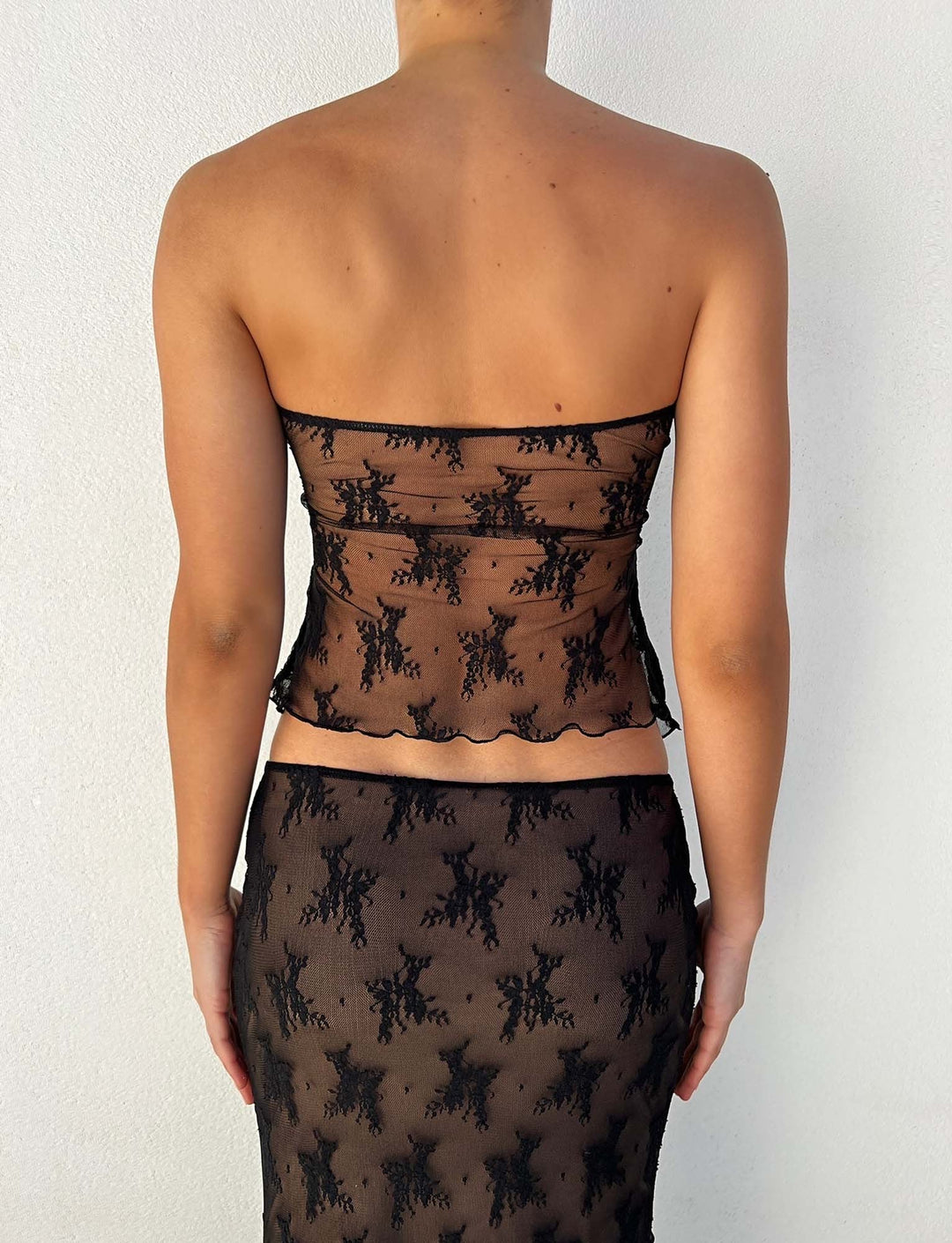 Heidi-Mode | Elegante Durchsichtige Bluse mit Rock