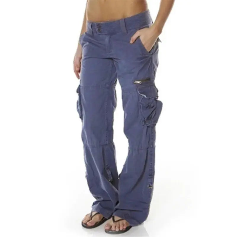 Heidi-Mode | Damen Niedrig Geschnittene Cargo-Hosen Lässig Trendy