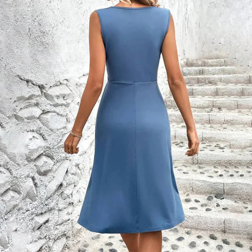 damen knielanges sommerkleid midi