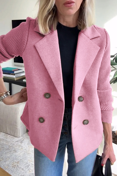 Heidi-Mode | Damen Strickblazer Elegant Leichte Business Jacke