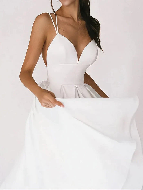 Heidi-Mode | Elegantes Damen Kleid mit V-Ausschnitt