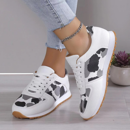 Heidi-Mode | Einfache Flache Damenschuhe mit Leopardenmuster
