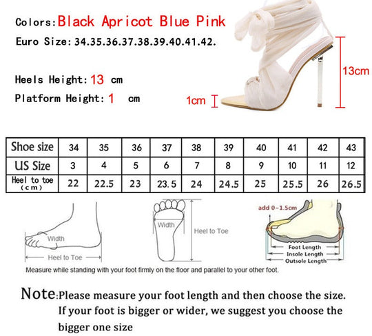 Heidi-Mode | Peeptoe High Heels mit Stoffband Design