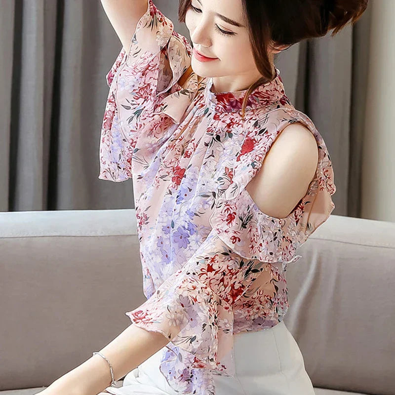 blouse met vlindermouwen