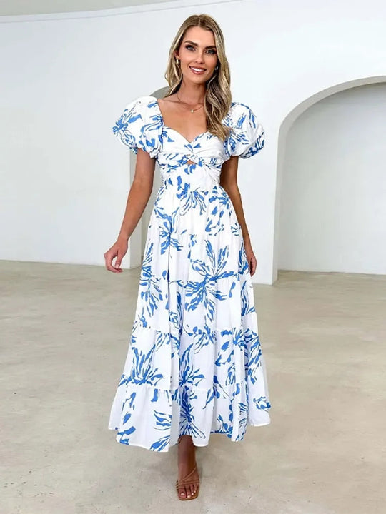 Heidi-Mode | Puffärmel Off Shoulder Maxi Kleider