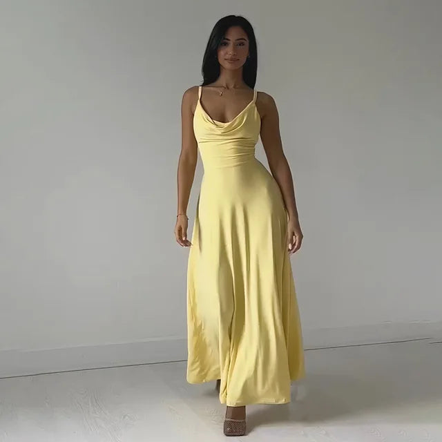 Heidi-Mode | Elegant, Drapierte Lange Kleid