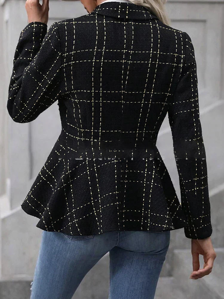 Heidi-Mode | Damen stilvoller Casual Blazer mit Rüschen