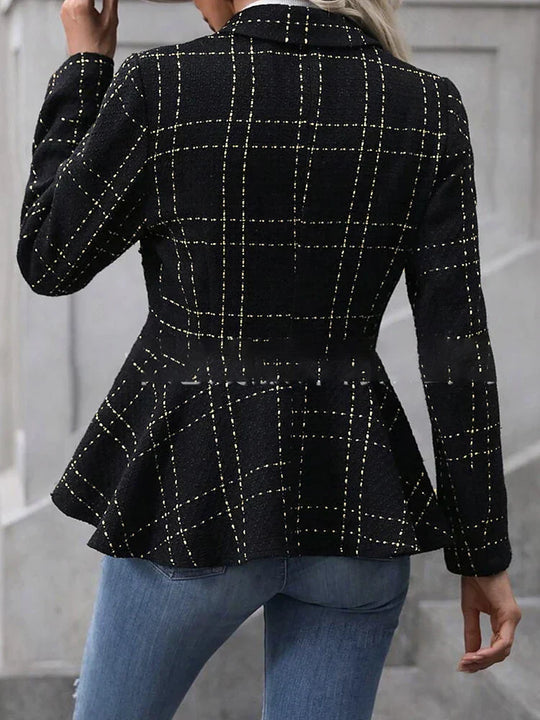 Heidi-Mode | Damen stilvoller Casual Blazer mit Rüschen