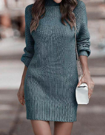 Heidi-Mode | Hochgerippter Strickkleid