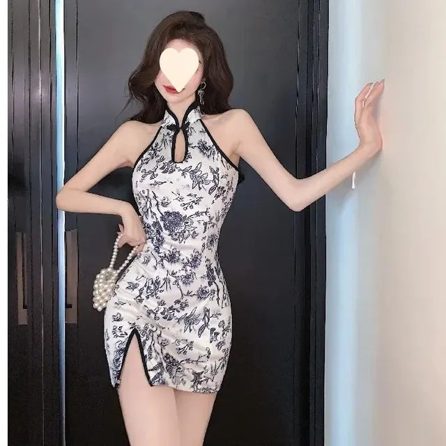 Chinese Jurk met Split aan de Zijkant voor Vrouwen