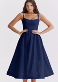Elegantes Midikleid mit Schnürverschluss hinten