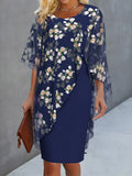 Florales Chiffon-Damenkleid